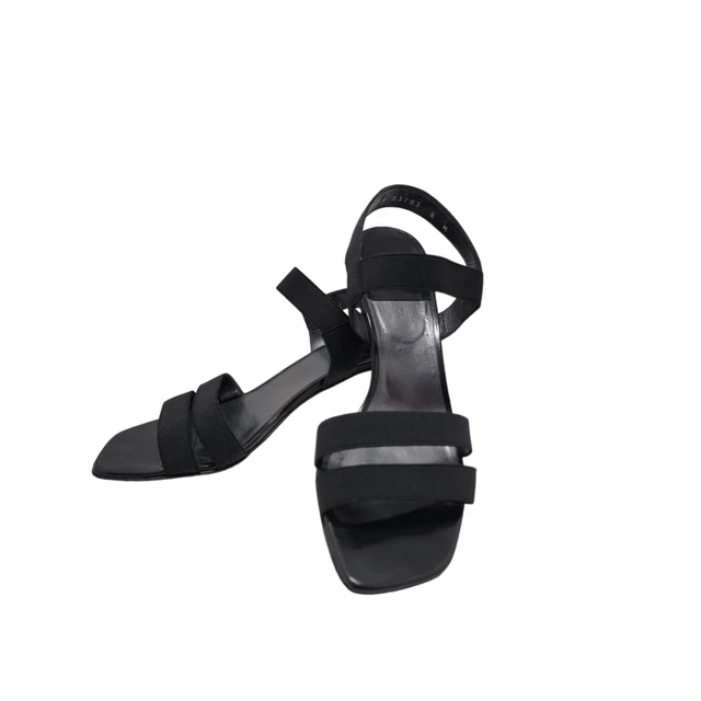 TALONS CHATON STUART Weitzman femme à bout carré noir à lanières taille 8M EUR 38,14 - PicClick FR